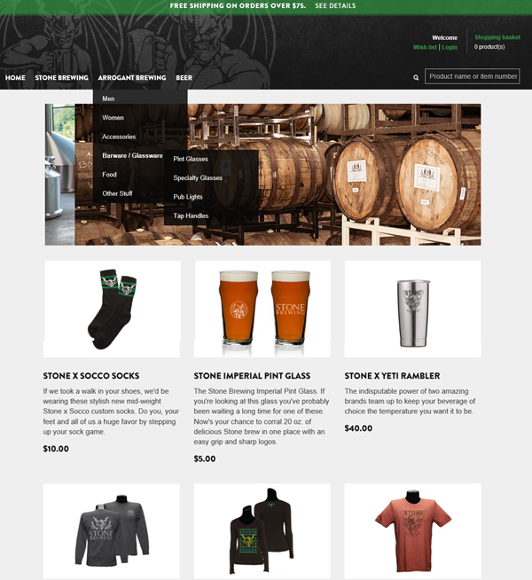 Shop Stonebrewing (B2C)